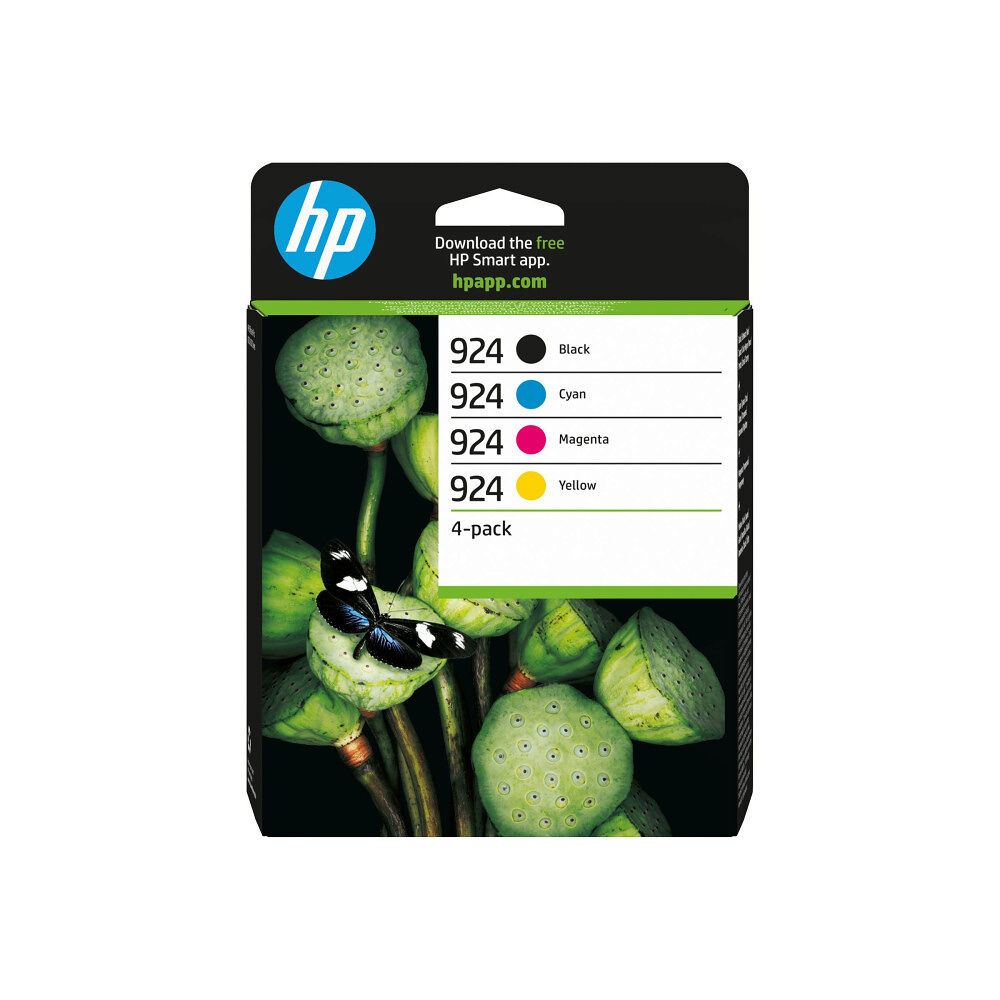 Hewlett-Packard HP 924 - 4-pack - cyan, magenta, gul, svart - original - bläckpatron