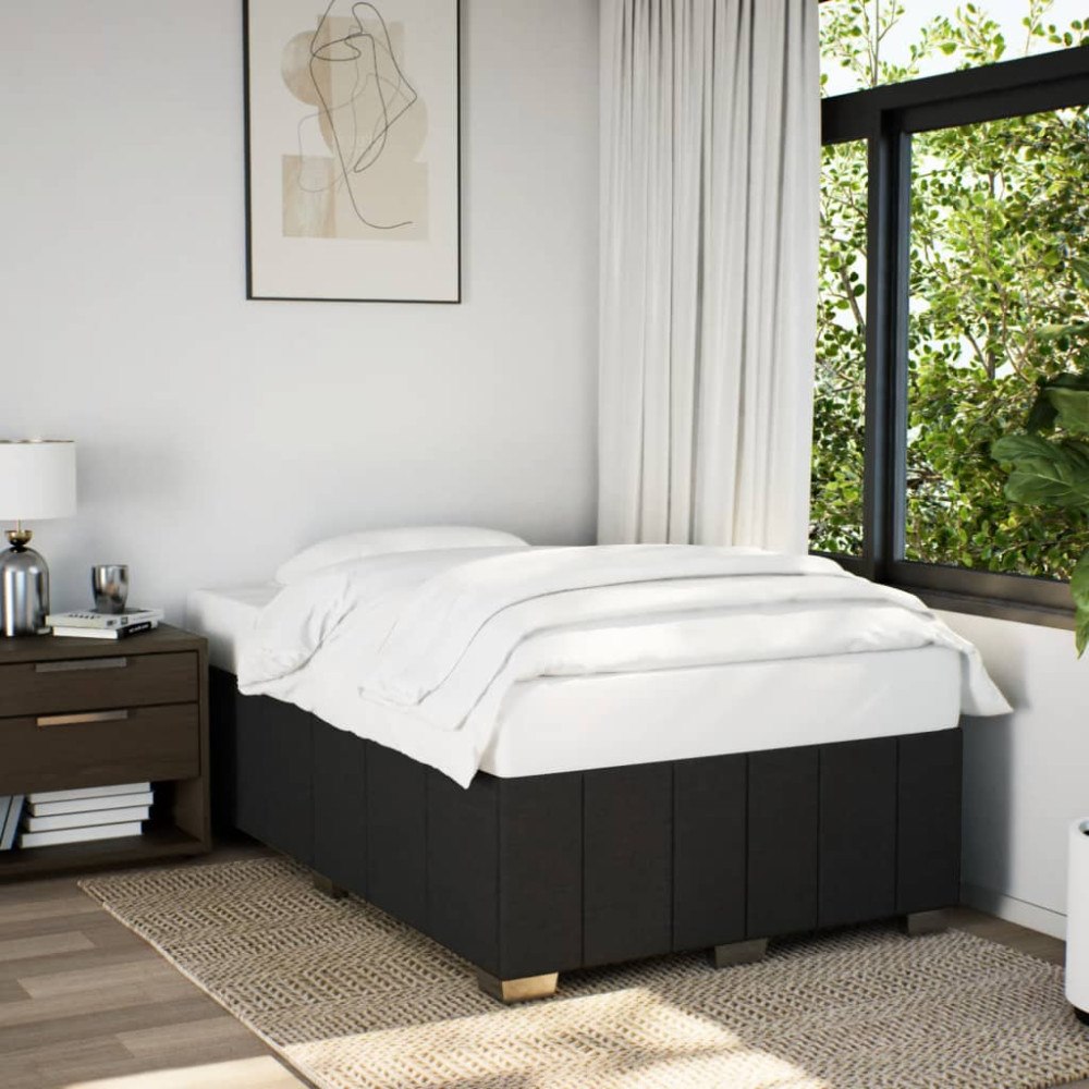 vidaXL sängram utan madrass svart 120x190 cm tyg