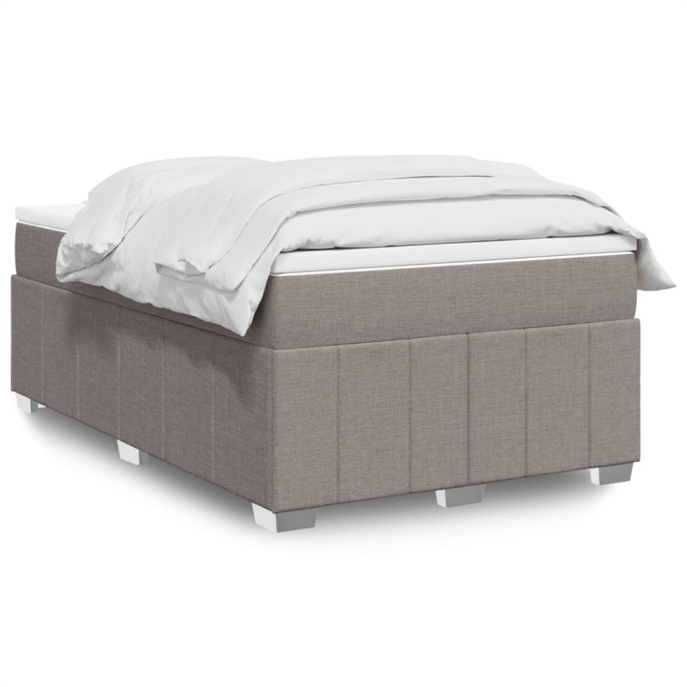 vidaXL Ramsäng med madrass taupe 120x190 cm tyg
