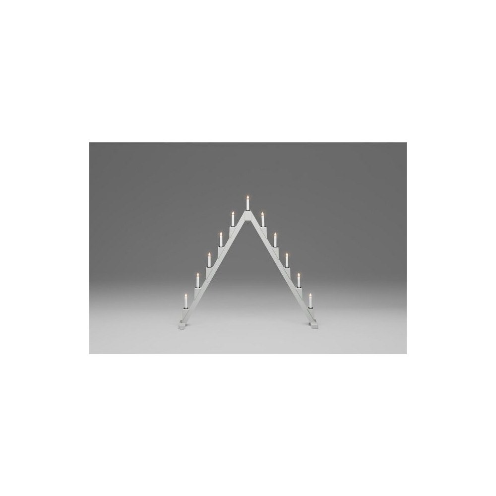 KONSTSMIDE Elljusstake 11 ljus vikbar 86x82 trä grå