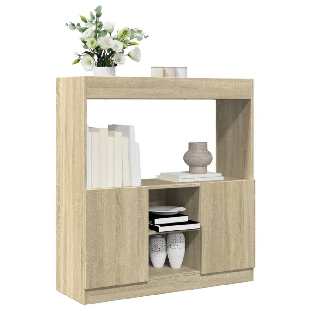 vidaXL Högskåp sonoma-ek 92x33x100 cm konstruerat trä