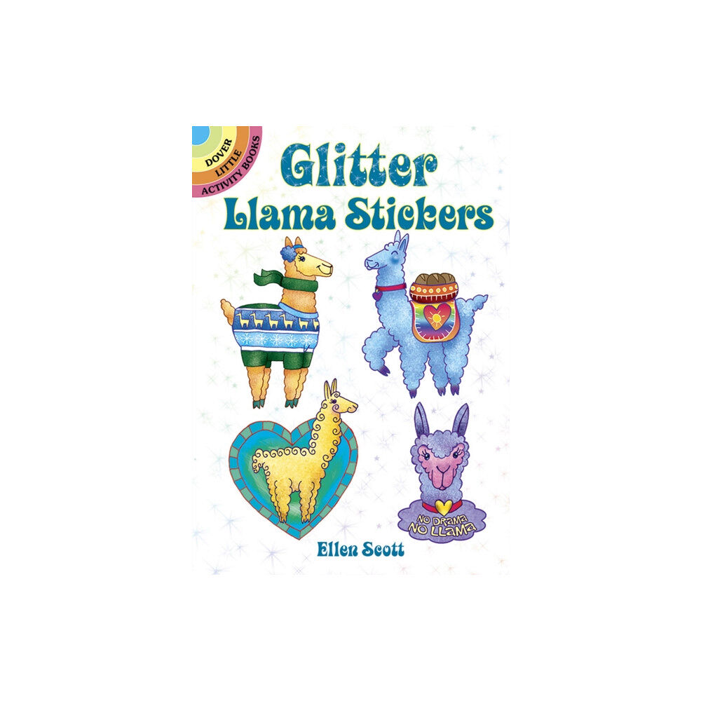 Dover publications inc. Glitter Llama Stickers (häftad, eng)