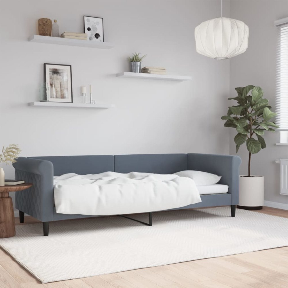vidaXL Dagbädd mörkgrå 80x200 cm sammet