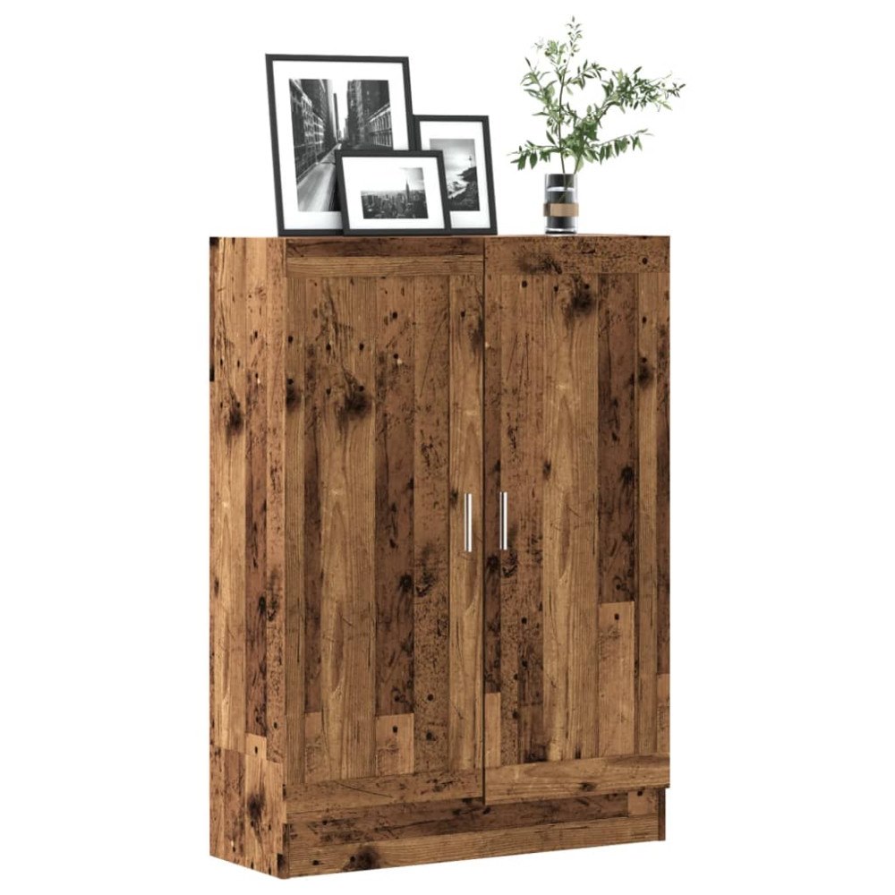 vidaXL Bokskåp åldrat trä 82,5x30,5x115 cm konstruerat trä
