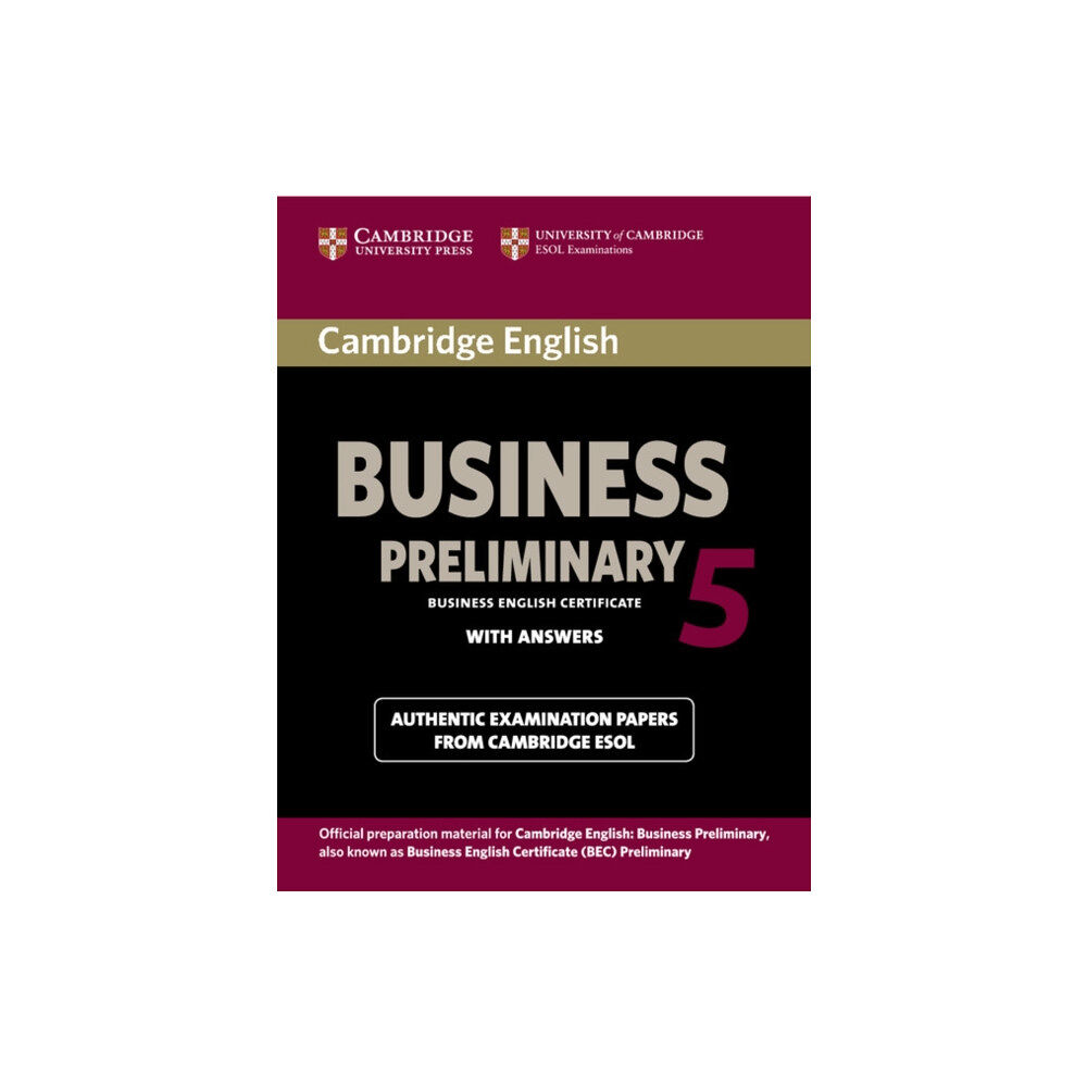 Cambridge University Press Cambridge English Business 5 Preliminary Student's Book with Answers (häftad, eng)