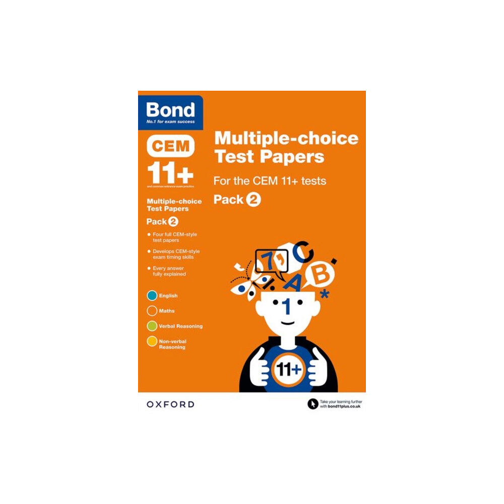 Oxford University Press Bond 11+ Multiple-choice Test Papers for the CEM 11+ tests Pack 2: Ready for the 2025 Cambridge Select Insight exam (häf...