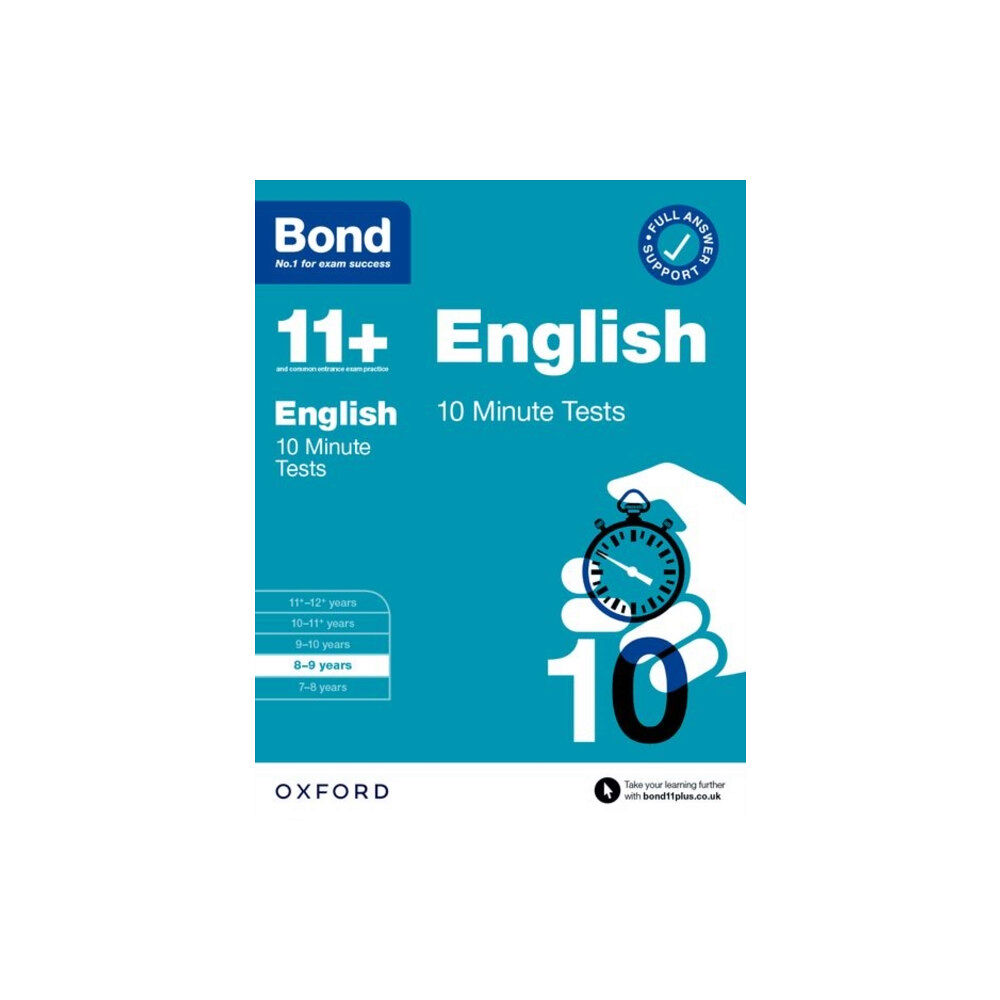 Oxford University Press Bond 11+ English 10 Minute Tests with Answer Support 8-9 years (for GL Assessment & other 11 plus exams) (häftad, eng)