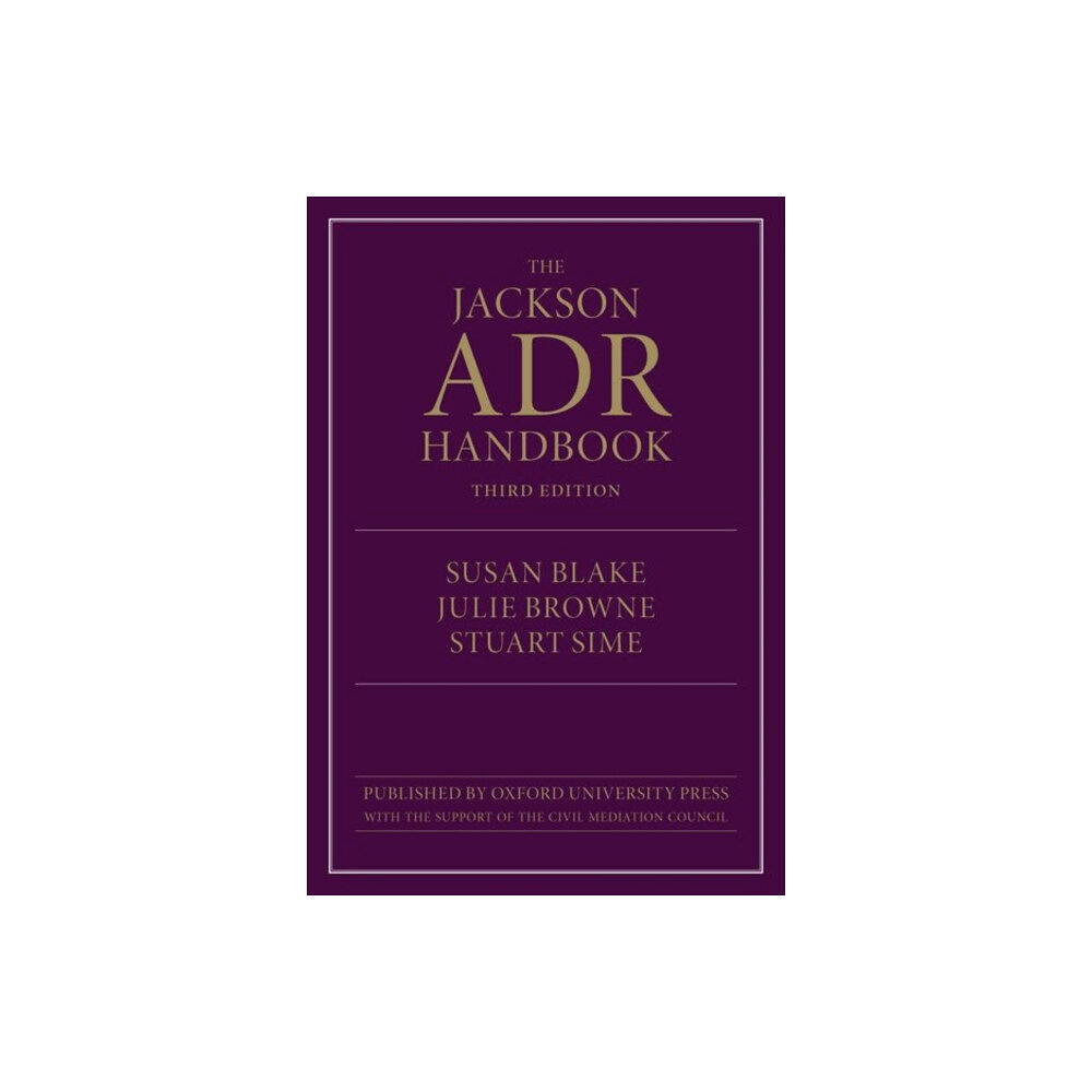 Oxford University Press The Jackson ADR Handbook (häftad, eng)