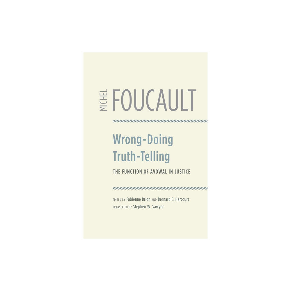 The university of chicago press Wrong-Doing, Truth-Telling (häftad, eng)