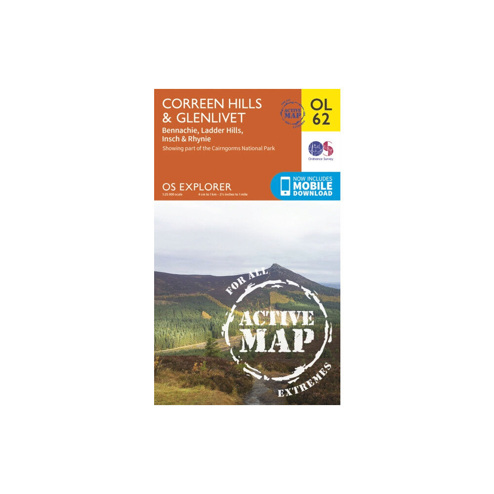 Ordnance Survey Correen Hills & Glenlivet, Bennachie & Ladder Hills, Insch & Rhynie