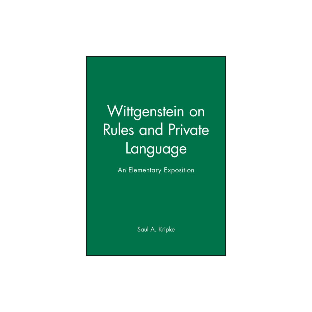 John Wiley And Sons Ltd Wittgenstein on Rules and Private Language (häftad, eng)