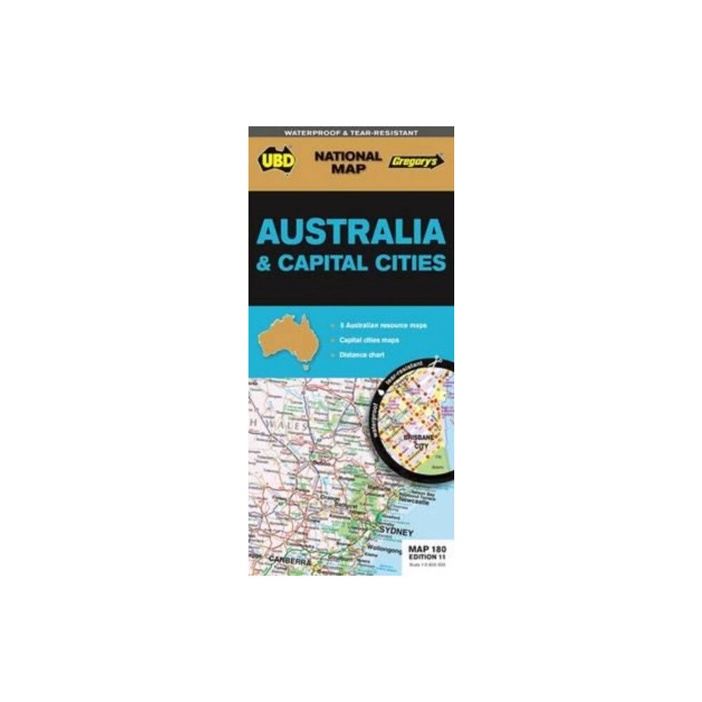 Universal Publishers Australia & Cities Map 180 11th ed (waterproof)