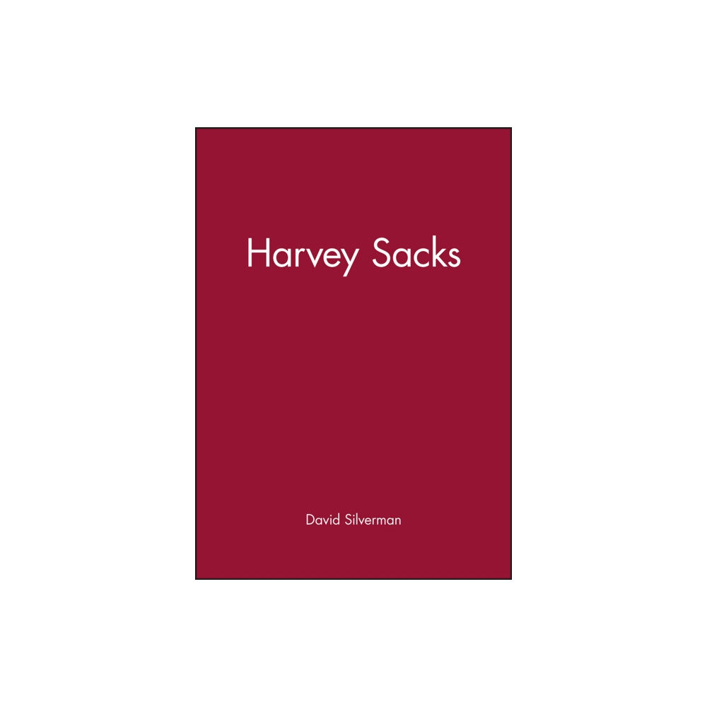 John Wiley And Sons Ltd Harvey Sacks (häftad, eng)