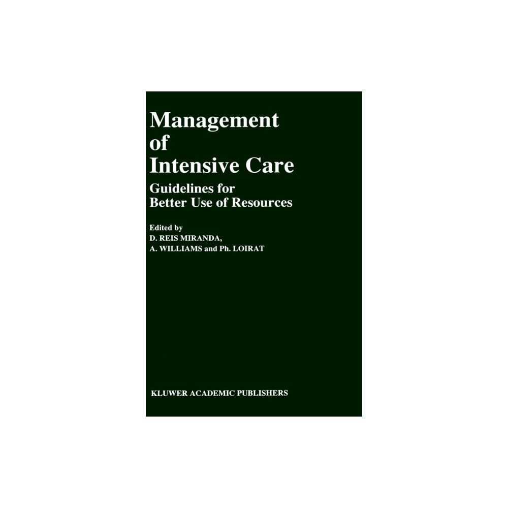 SPRINGER Management of Intensive Care (inbunden, eng)