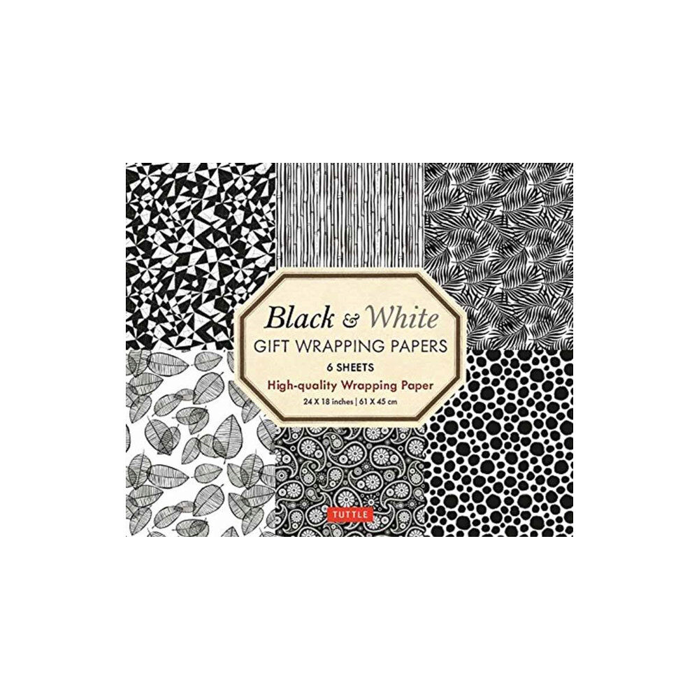 Tuttle Publishing Black and White Gift Wrapping Papers - 6 sheets (häftad, eng)