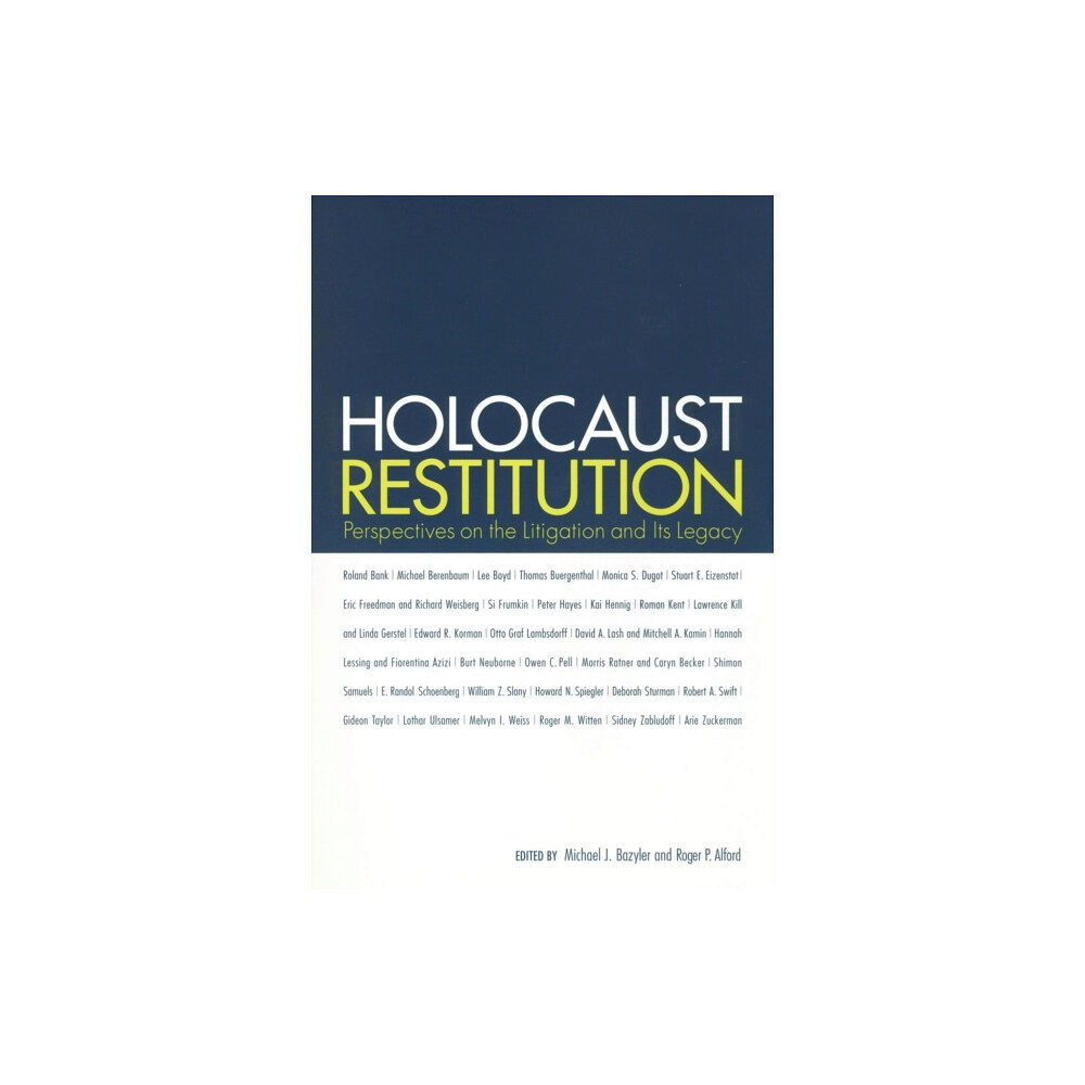 New York University Press Holocaust Restitution (häftad, eng)