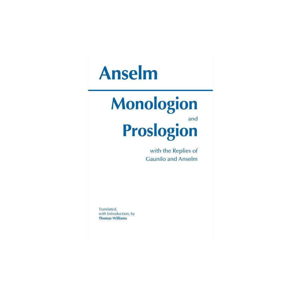 Hackett Publishing Co, Inc Monologion and Proslogion (häftad, eng)