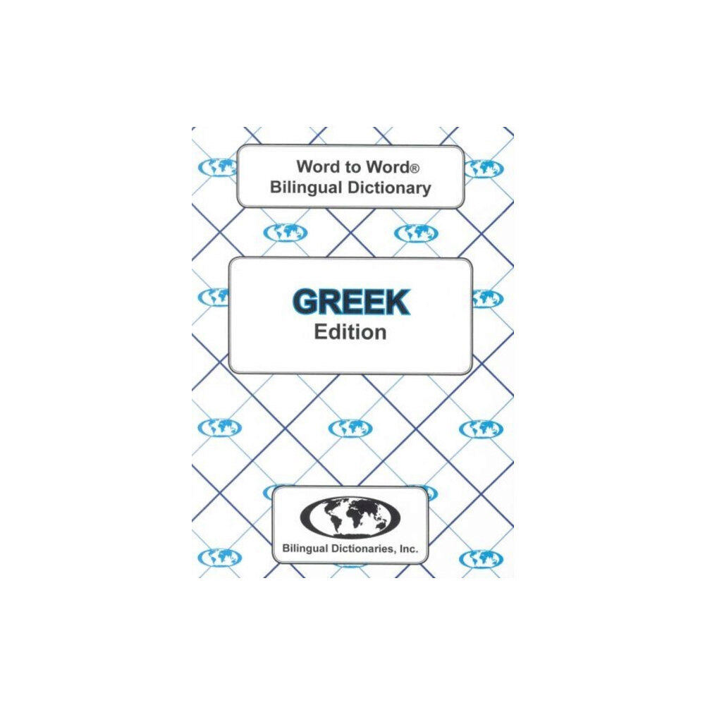 Bilingual Dictionaries, Incorporated English-Greek & Greek-English Word-to-Word Dictionary (häftad, eng)