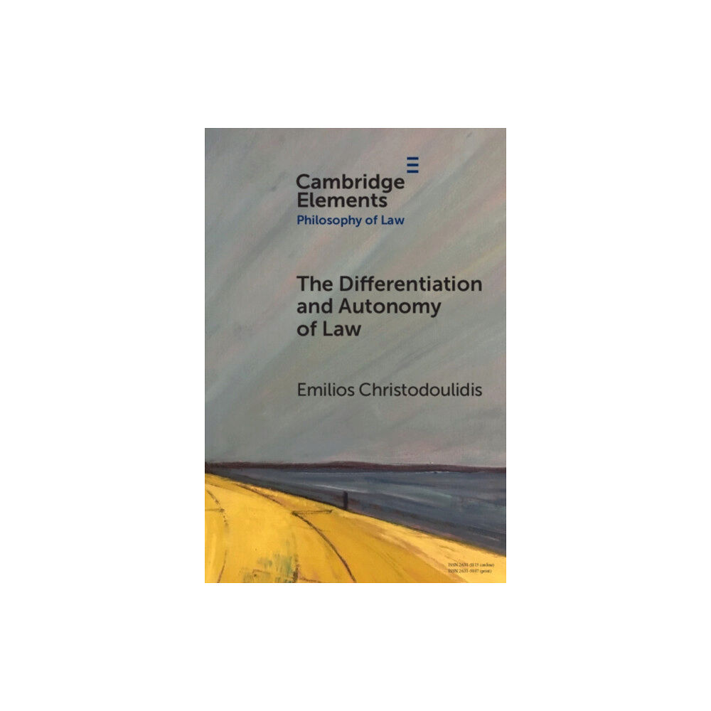 Cambridge University Press The Differentiation and Autonomy of Law (häftad, eng)
