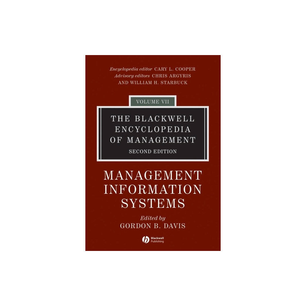 John Wiley And Sons Ltd The Blackwell Encyclopedia of Management, Management Information Systems (inbunden, eng)