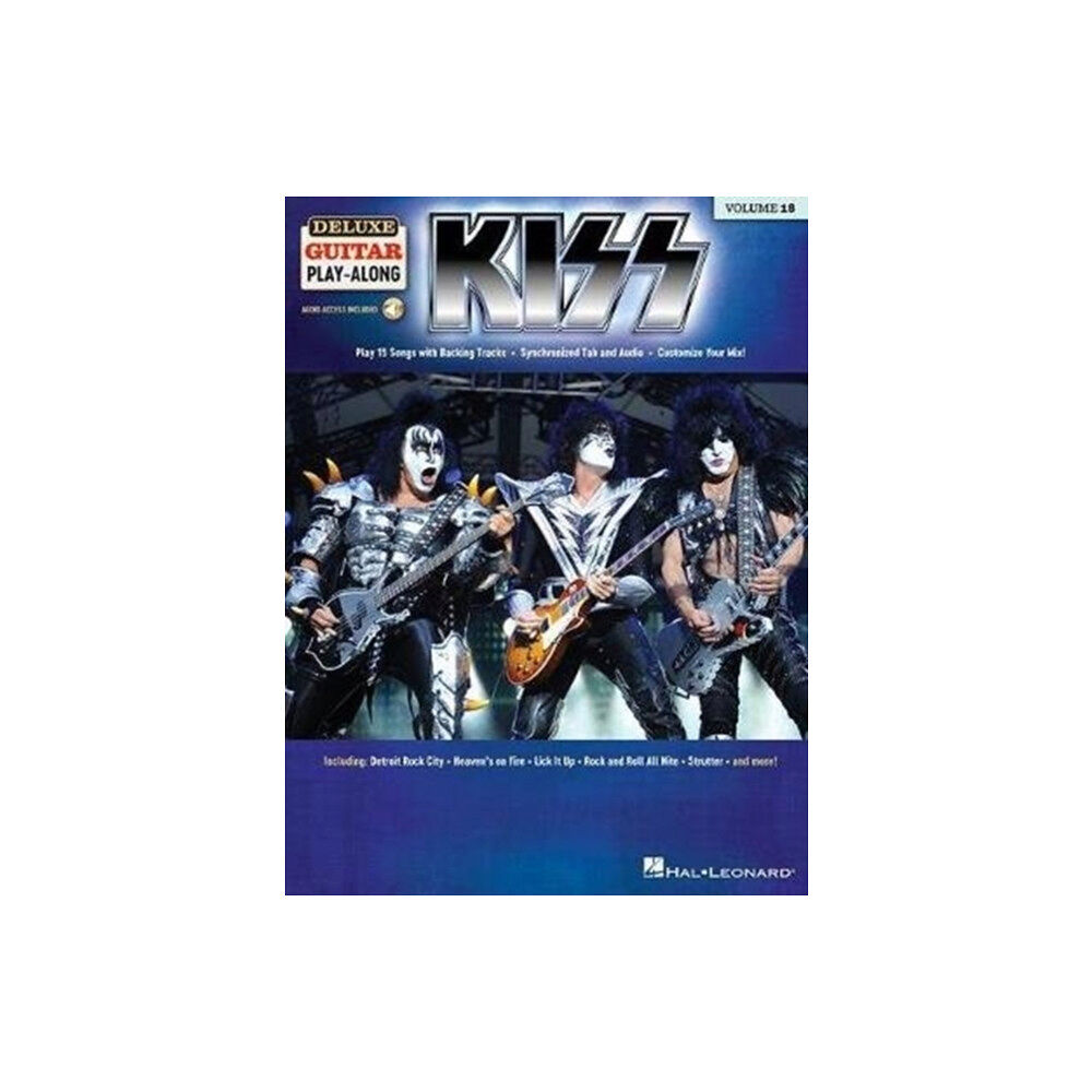 OMNIBUS PRESS SHEET MUSIC KISS DELUXE GUITAR PLAYALONG VOLUME 18 (häftad, eng)