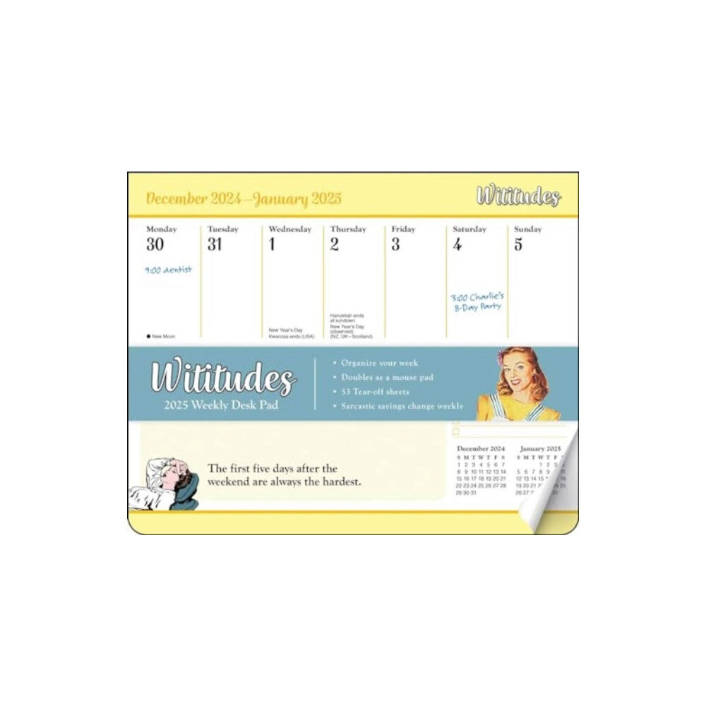 Andrews McMeel Publishing Wititudes 2025 Weekly Desk Pad Calendar