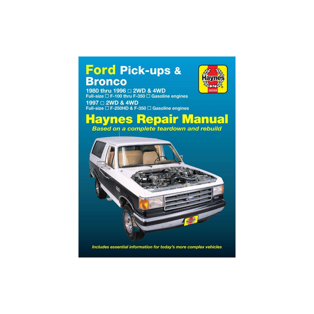 Haynes Manuals Inc Ford pick-ups F-100-F-350 & Bronco (1980-1996) & F-250HD & F-350 (1997) Haynes Repair Manual (USA) (häftad, eng)