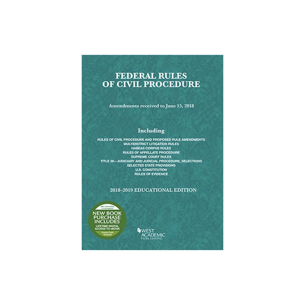 West Academic Publishing Federal Rules of Civil Procedure, Educational Edition, 2018-2019 (häftad, eng)