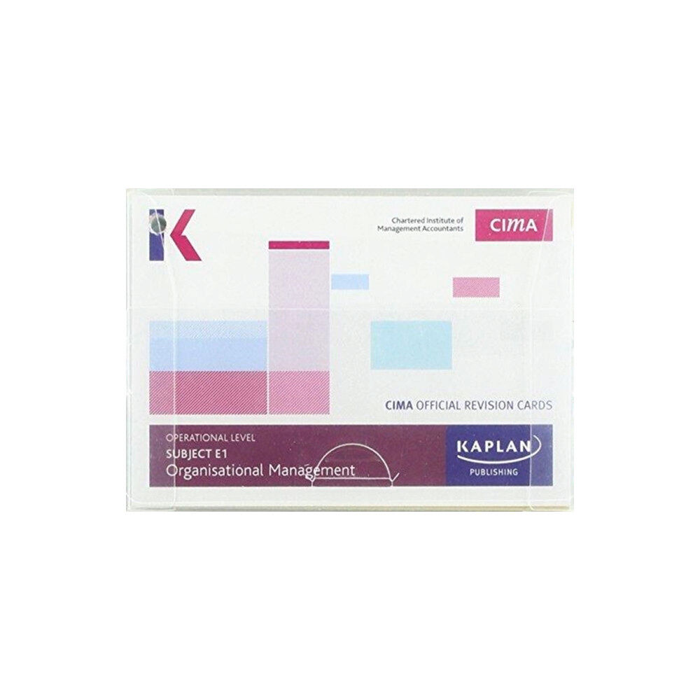 Kaplan Publishing E1 ORGANISATIONAL MANAGEMENT - REVISION CARDS (häftad, eng)