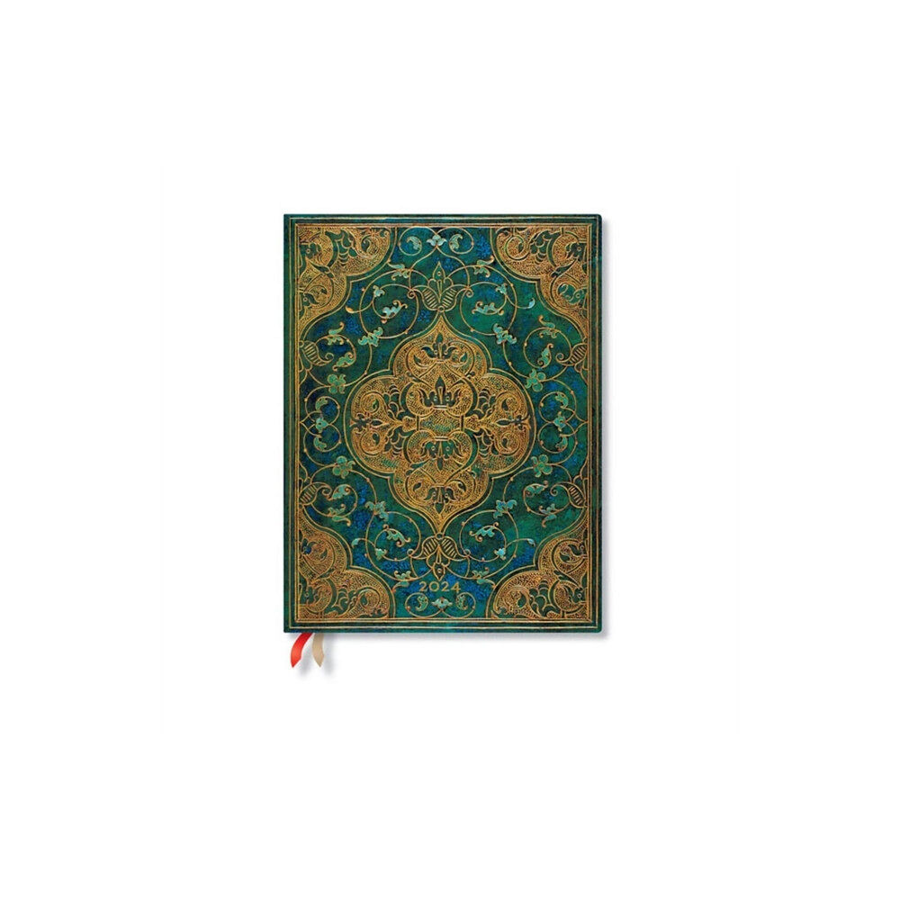 paperblanks Turquoise Chronicles (Turquoise Chronicles) Ultra Vertical 12-month Dayplanner 2024 (Elastic Band Closure) (inbunden, en...