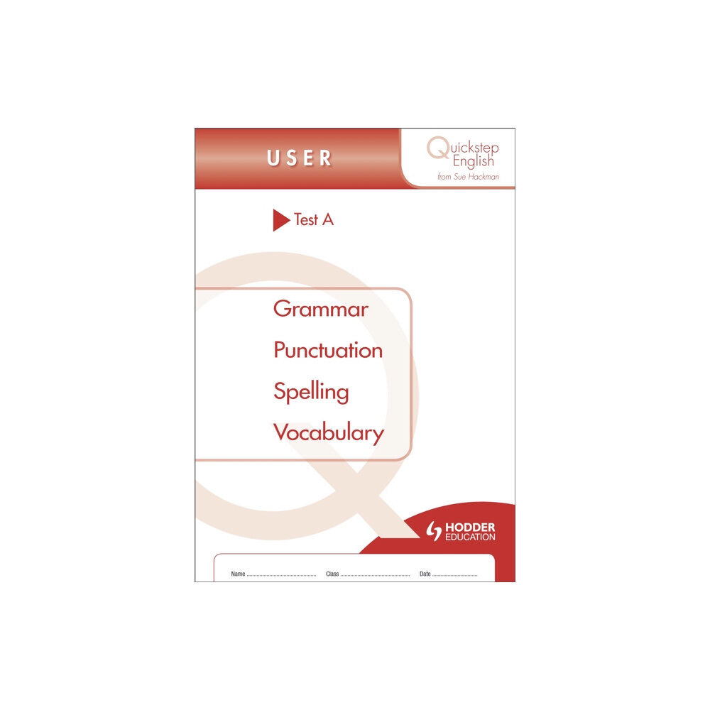 Hodder Education Quickstep English Test A User Stage (häftad, eng)