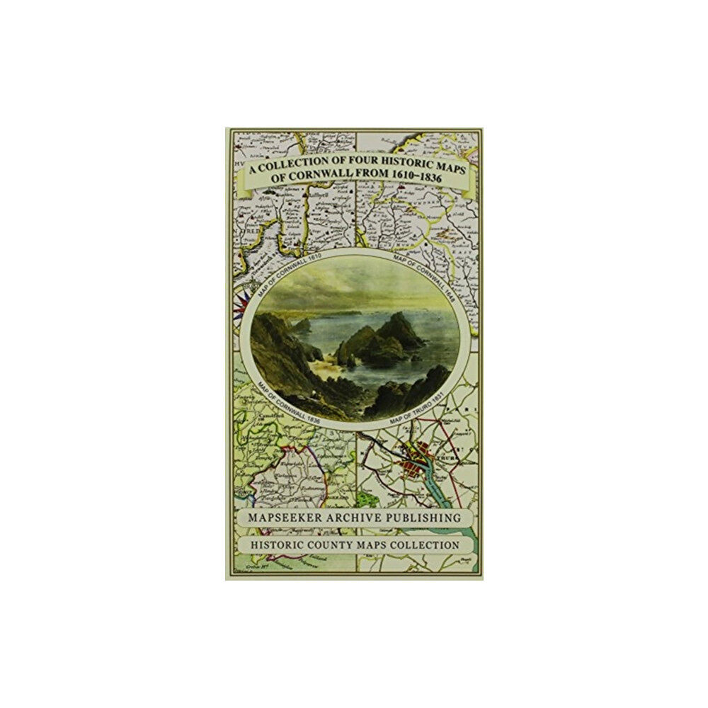 Historical Images Ltd Cornwall 1611 - 1836 - Fold Up Map that features a collection of Four Historic Maps, John Speed's County Map 1611, Johan...