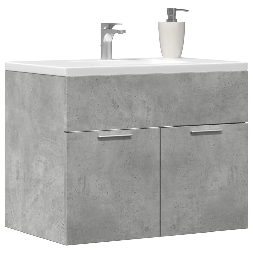 vidaXL Tvättställsskåp betonggrå 60x38,5x46 cm konstruerat trä