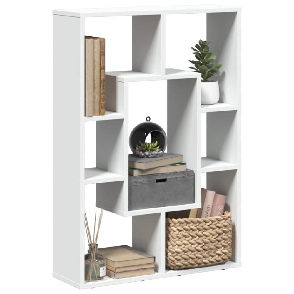 vidaXL Bokhylla vit 63x20x90 cm konstruerat trä