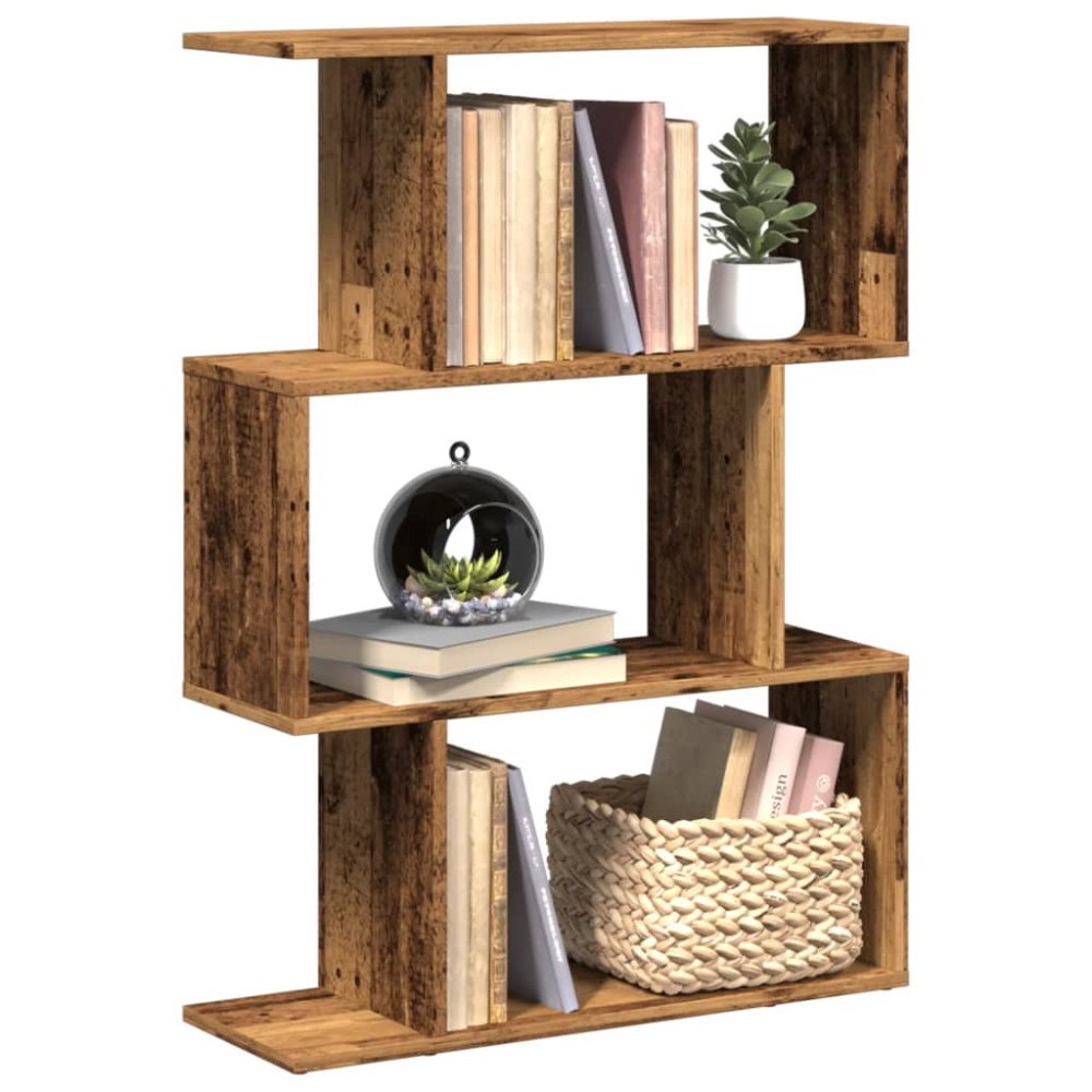 vidaXL Bokhylla/Rumsavdelare 3 hyllor 70x24x97 cm konstruerat trä