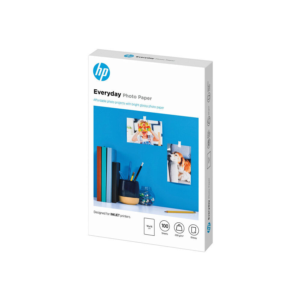 Hewlett-Packard HP Everyday Photo Paper - fotopapper - blank - 100 ark - 100 x 150 mm - 200 g/m²