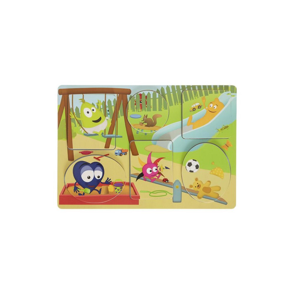 No Brand Babblarna tittutpussel i trä 1-3år