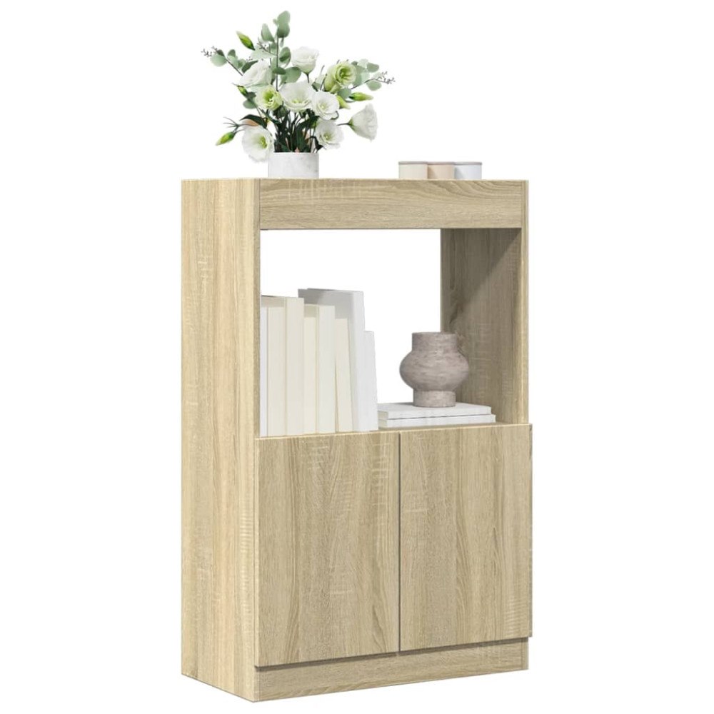 vidaXL Högskåp sonoma-ek 63x33x100 cm konstruerat trä