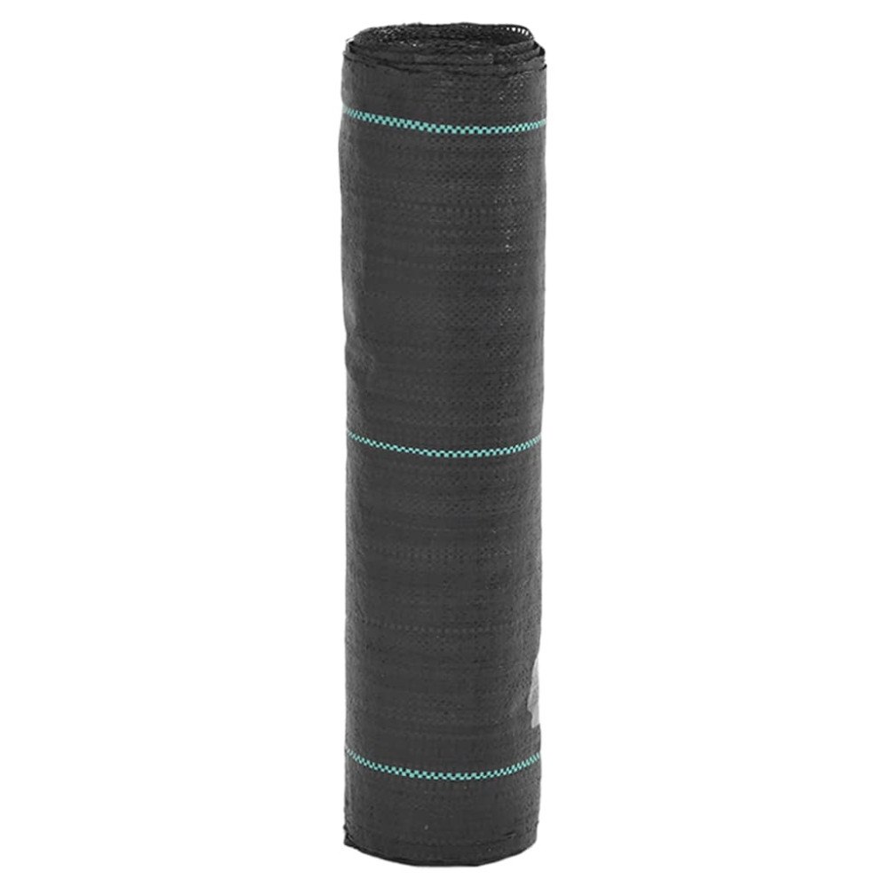 vidaXL Ogräsmatta svart 0,5x150 m PP