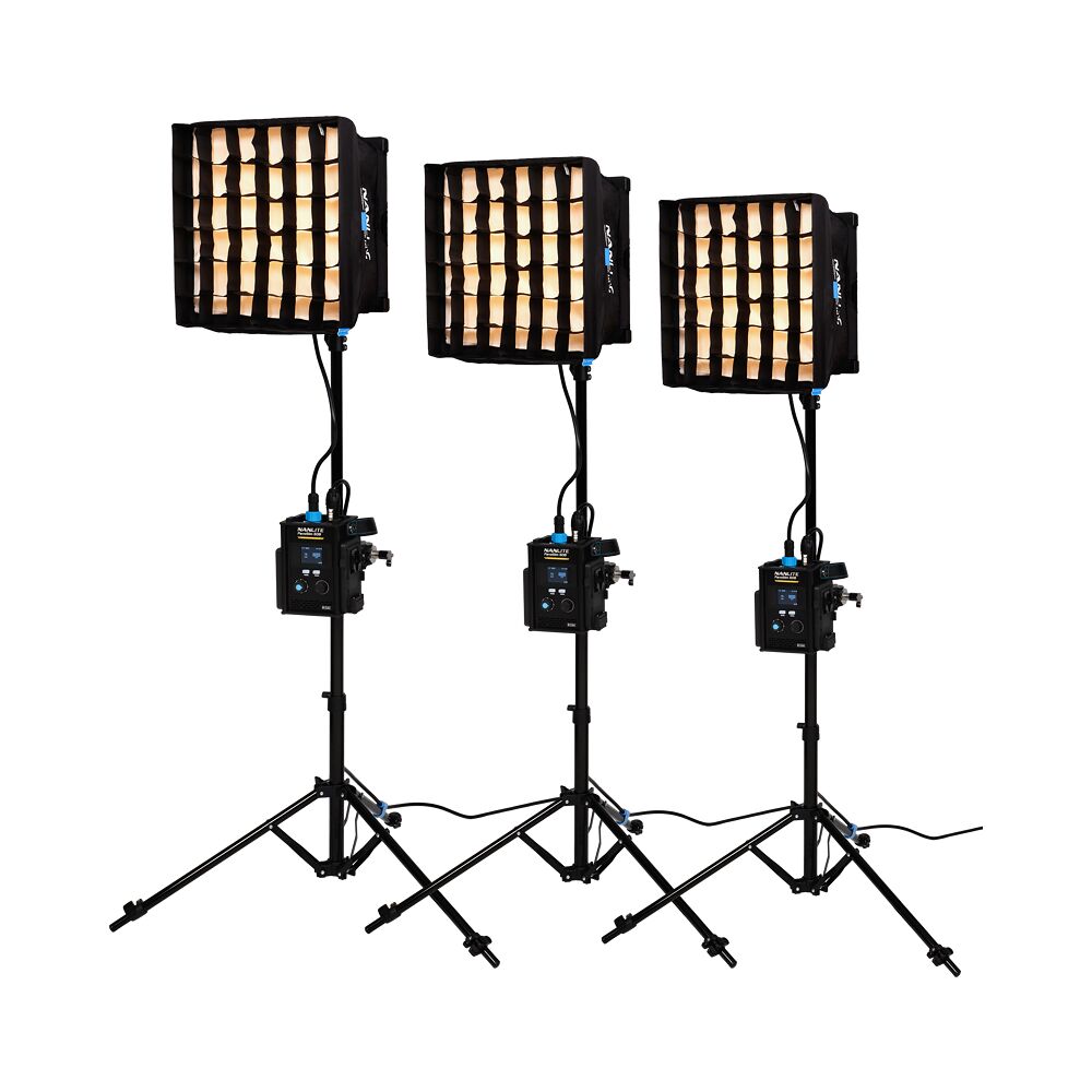 NANLITE Nanlite PavoSlim 60B LED Panel  3-Light Kit With Stand