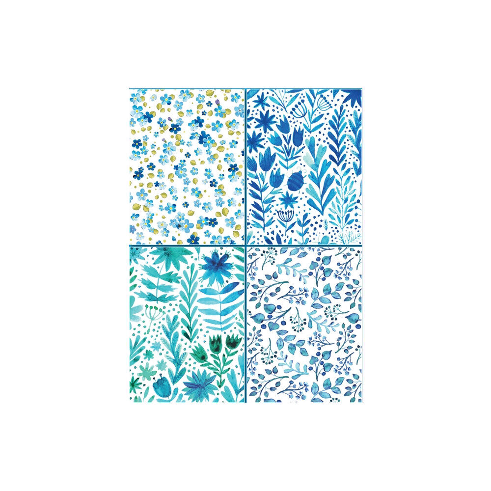 Anness publishing Set of Four Magnetic Notepads: Blue Abstract (häftad, eng)