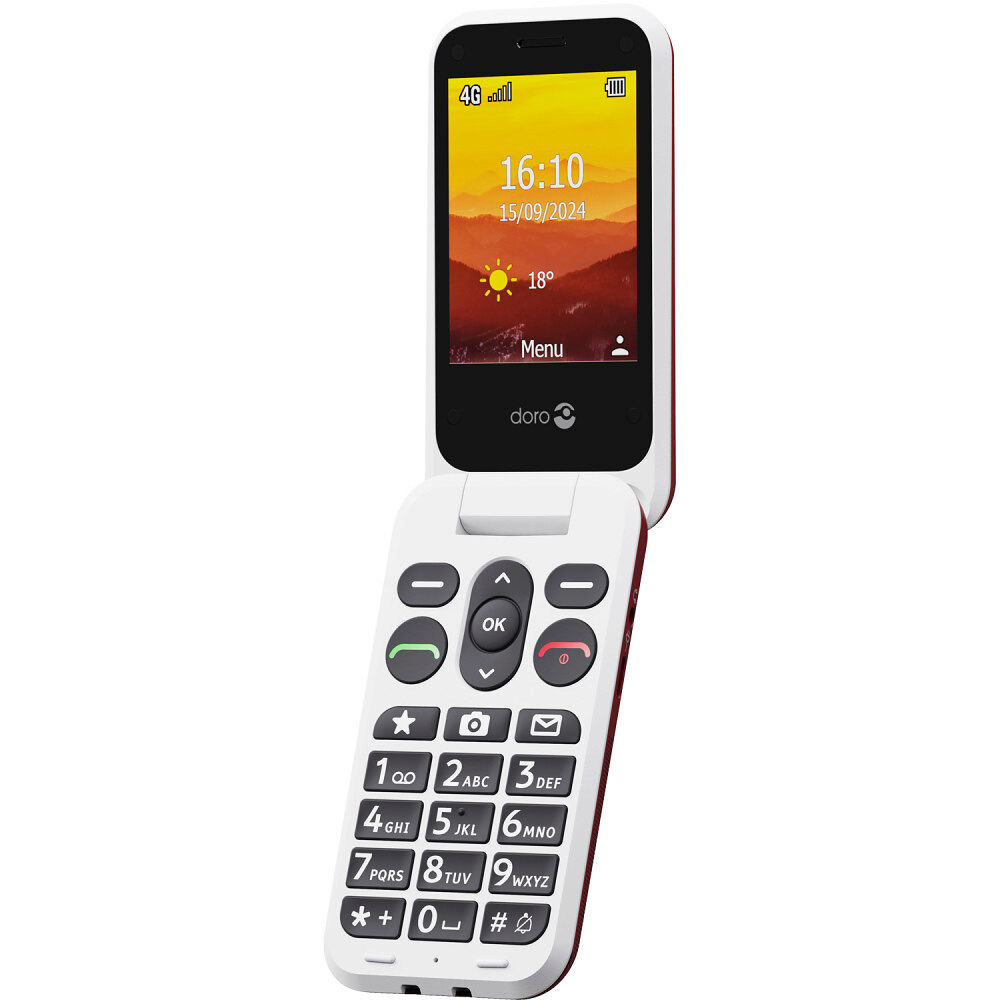 Doro Mobiltelefon 4G Leva L21 Röd/Vit