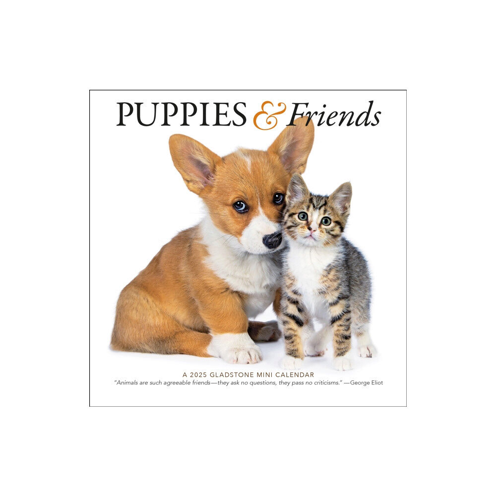 Gladstone Media Puppies & Friends Square Mini Calendar 2025