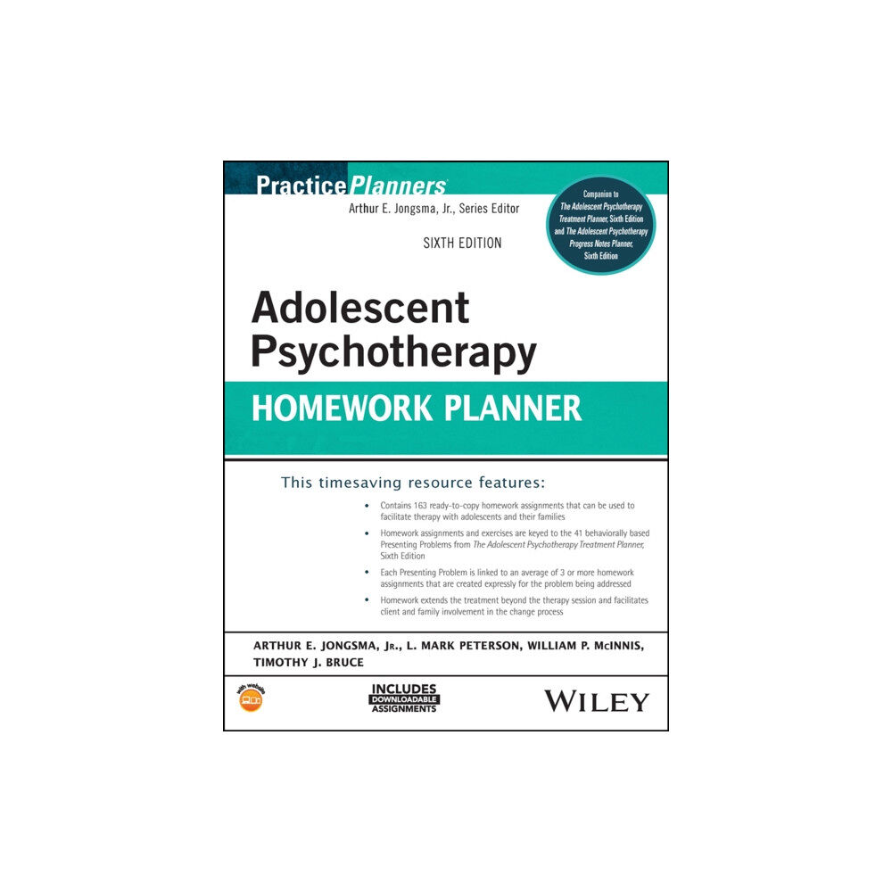 John Wiley & Sons Inc Adolescent Psychotherapy Homework Planner (häftad, eng)