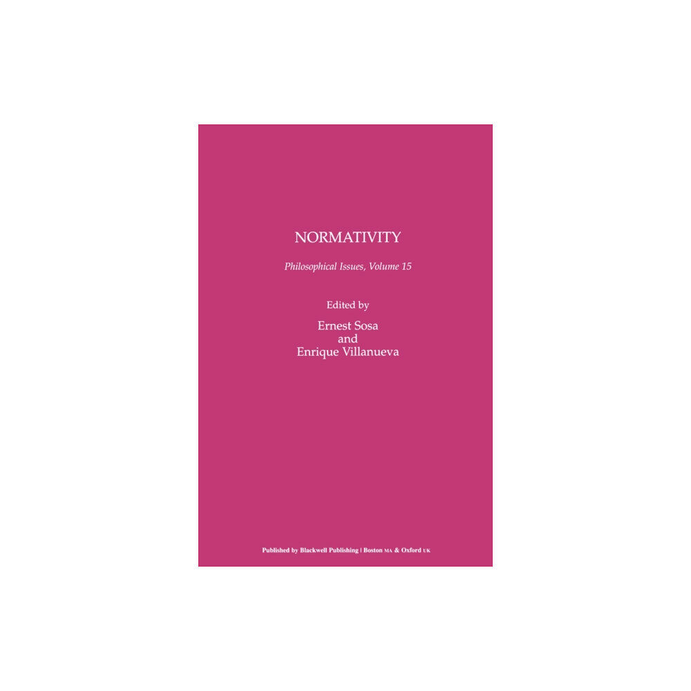 John Wiley And Sons Ltd Normativity, Volume 15 (häftad, eng)