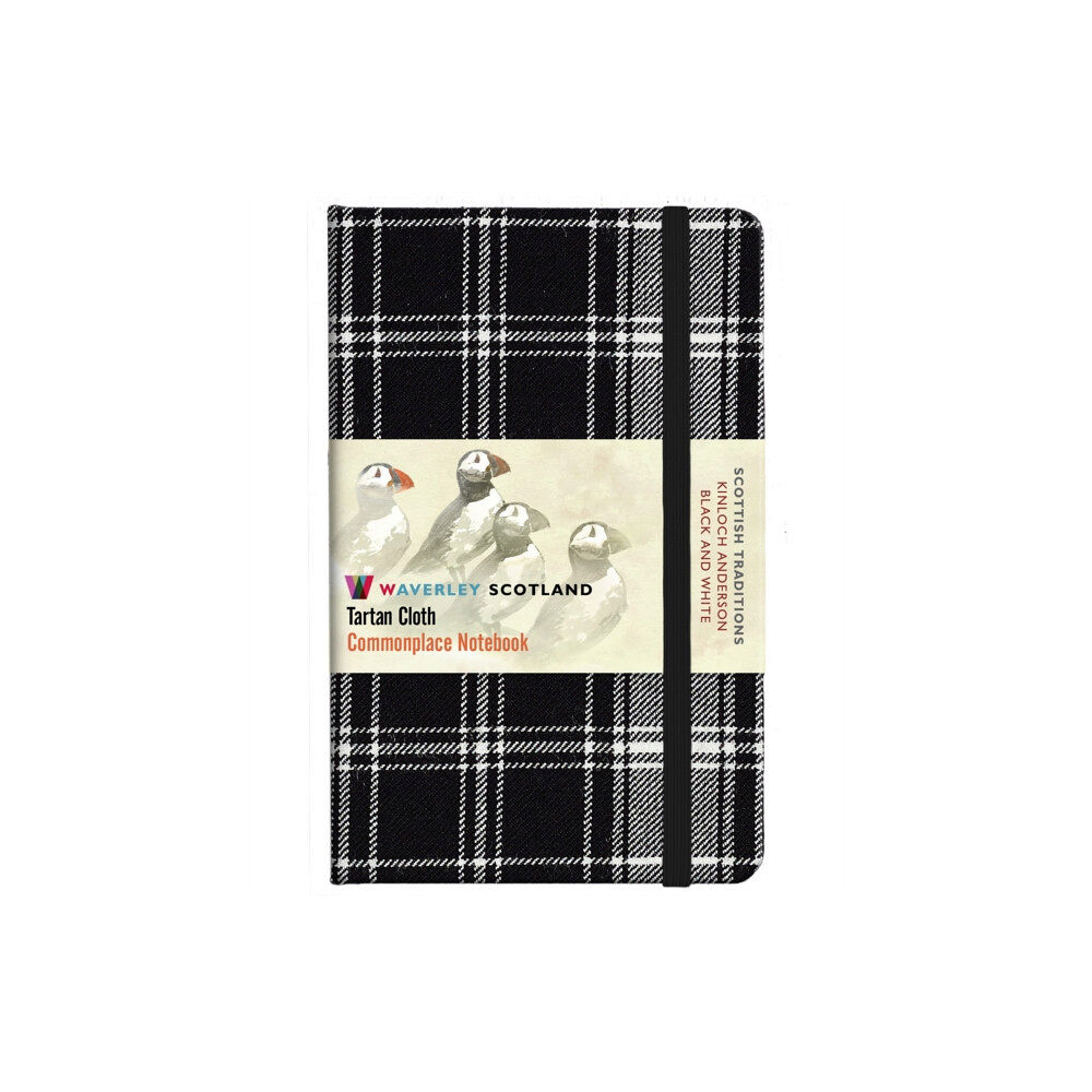 The Gresham Publishing Co. Ltd Waverley S.T. (M): Black & White Pocket Genuine Tartan Cloth Commonplace Notebook (inbunden, eng)