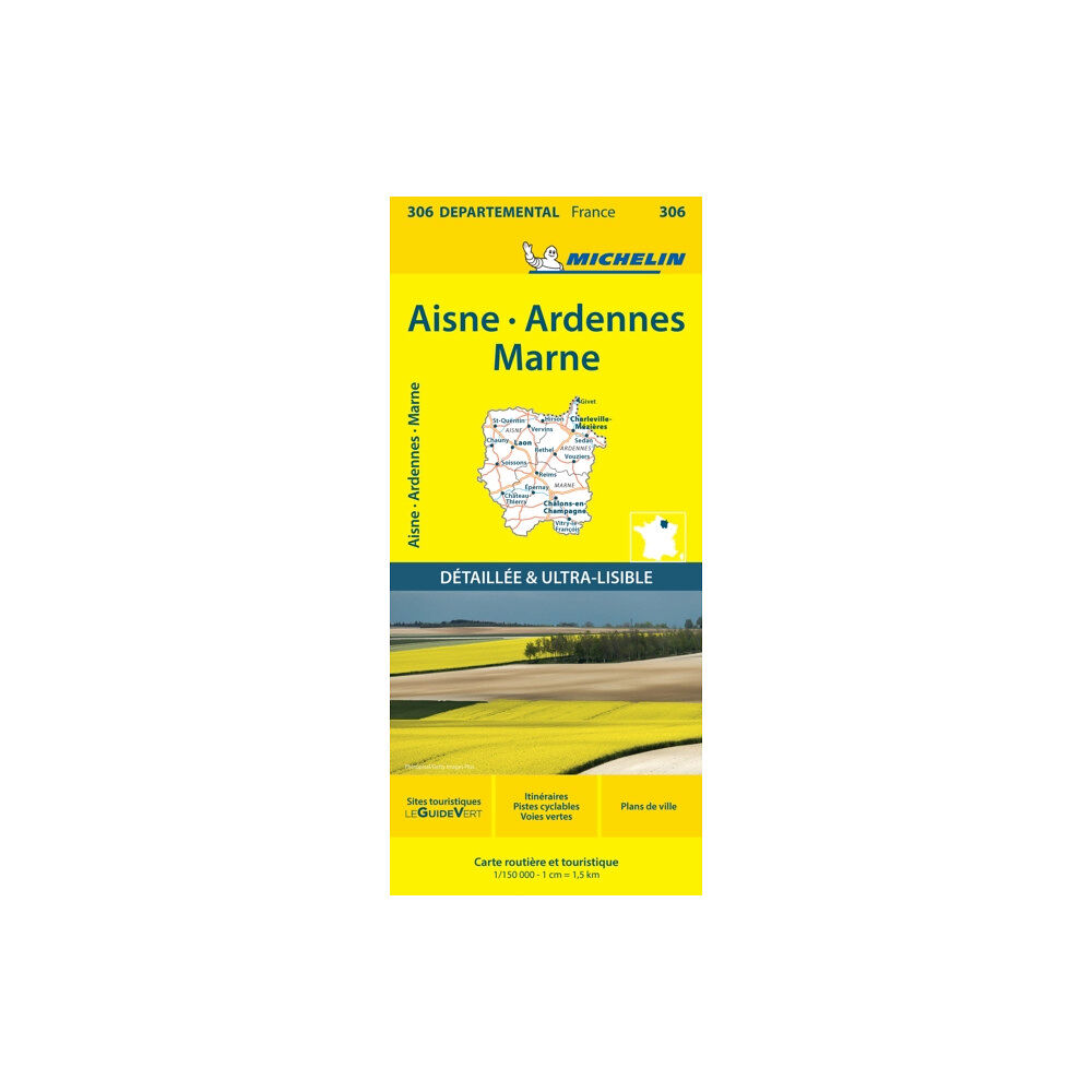 Michelin Editions Des Voyages Aisne Ardennes Marne - Michelin Local Map 306