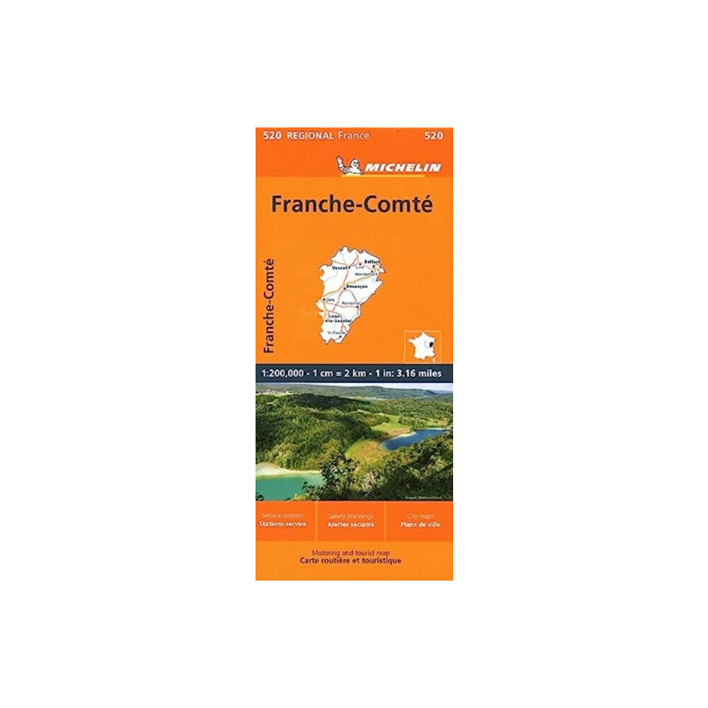 Michelin Editions Des Voyages Franche-Comte - Michelin Regional Map 520