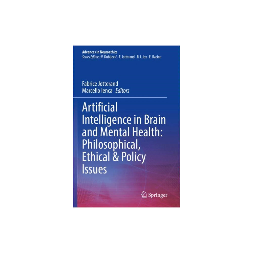 Springer Nature Switzerland AG Artificial Intelligence in Brain and Mental Health: Philosophical, Ethical & Policy Issues (häftad, eng)