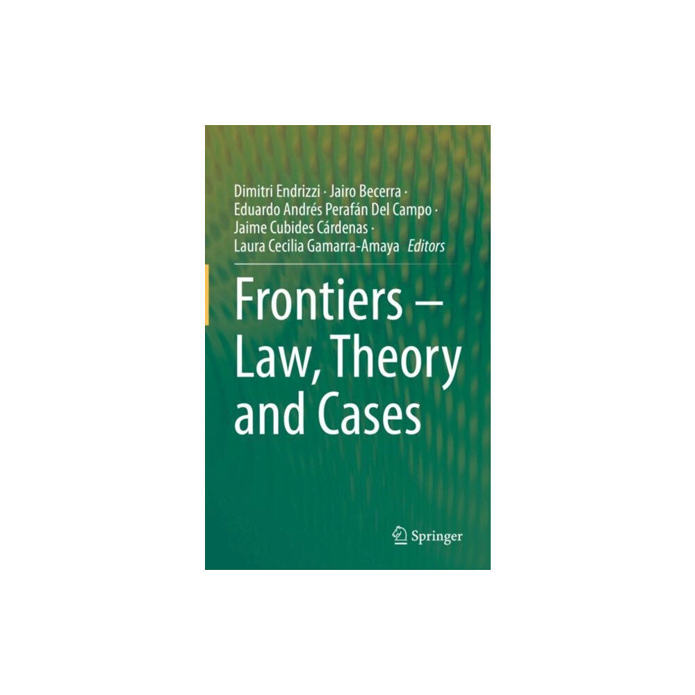 Springer International Publishing AG Frontiers – Law, Theory and Cases (inbunden, eng)